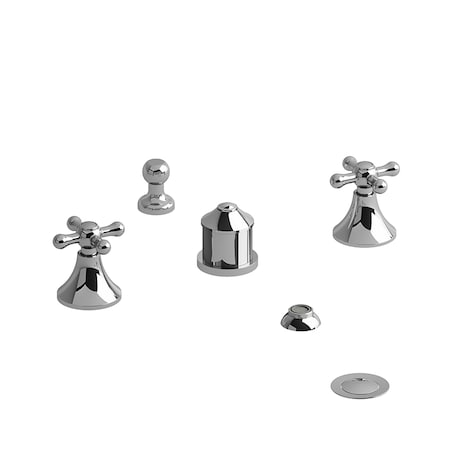 Riobel 4-Piece Bidet Faucet With Integrated Vacuum Breaker MA09+C